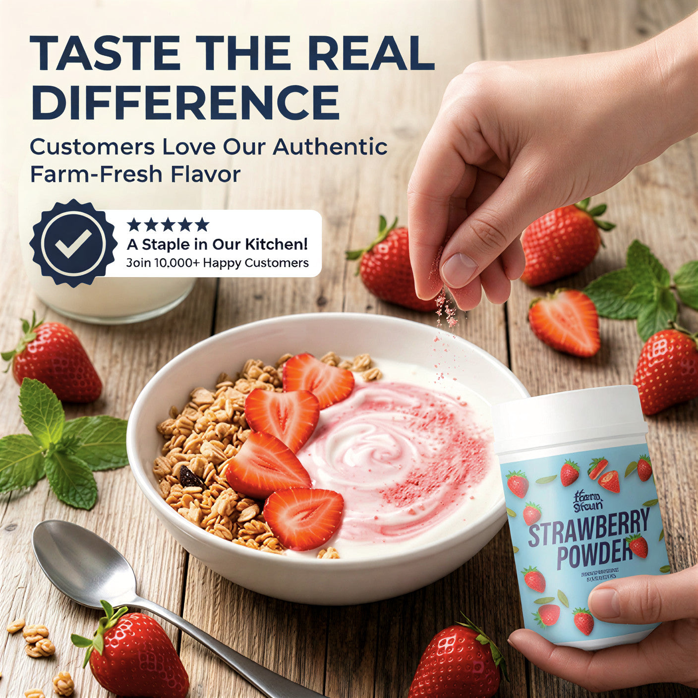 Strawberry Powder Spray Dried 250gm Smoothies, Baking, Skincare