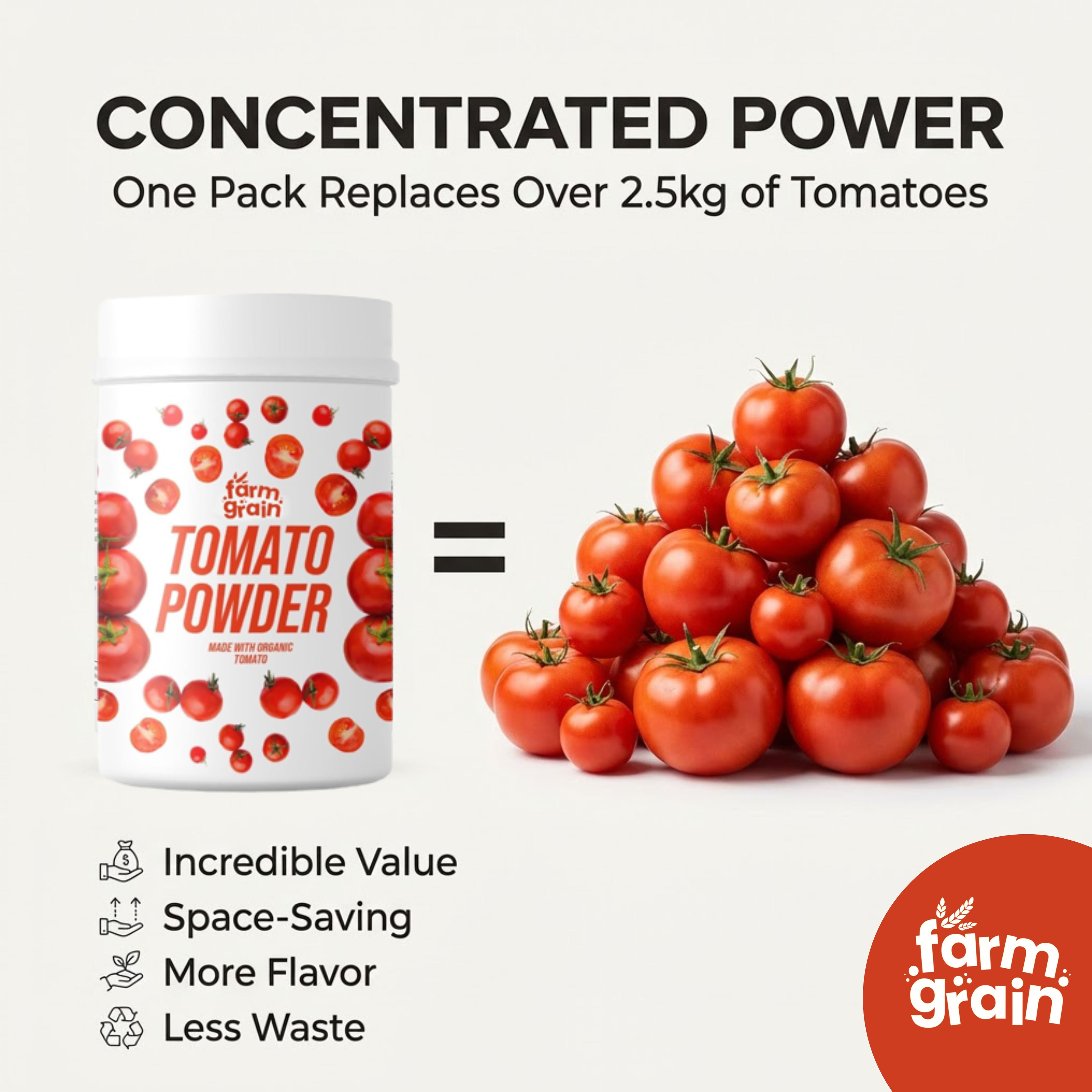 Tomato Powder - 250g | Ready to Use | Robust and Tangy | Seasoning and Cooking | Sun-Ripened | Versatile Use